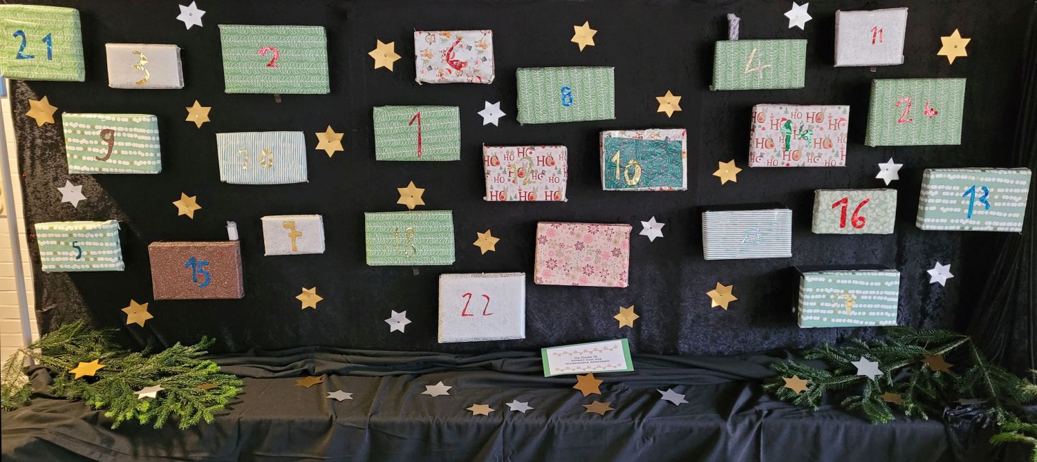 Foto vom Schuhschachtel-Adventskalender